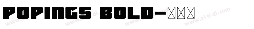 popings bold字体转换
